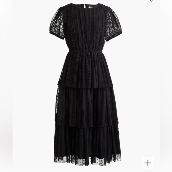 J Crew Elegant Black Lace Dress size 6 medium - Picture 1 of 9